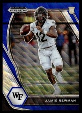 2021 Panini Prizm Draft Picks Collegiate Blue Wave Jamie Newman Rookie 178/249