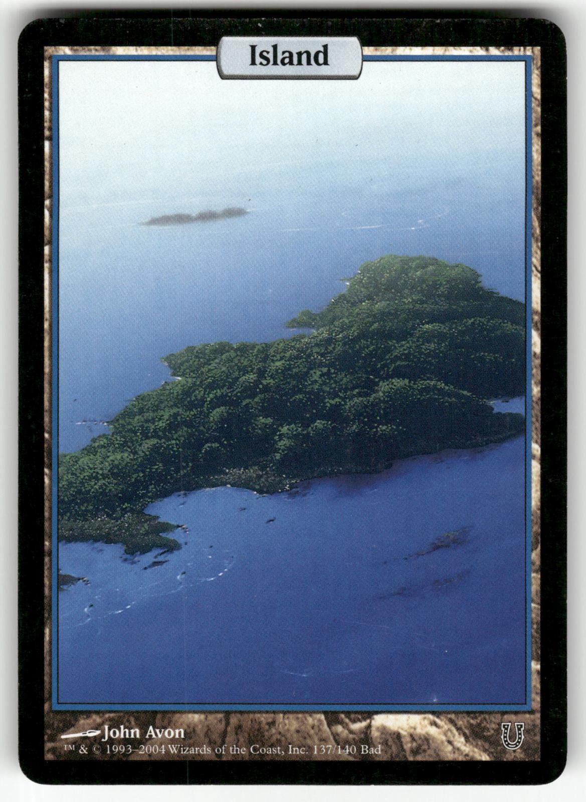 Island - Full Art 137 Land Unhinged Magic: The Gathering Moderately Played