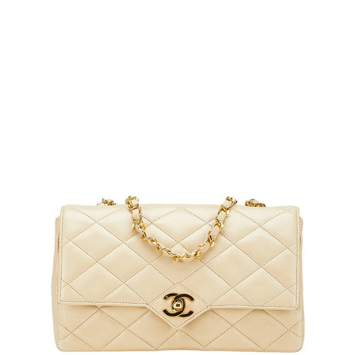 CHANEL Coco Mark Matelass Chain Shoulder Bag Off White Lambskin Ladies CHANEL Us