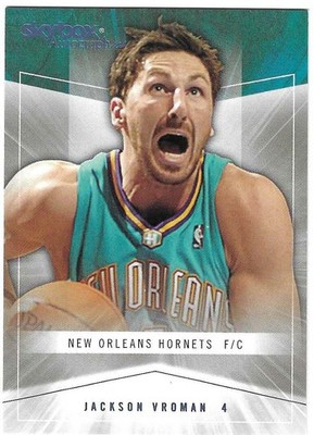Jackson Vroman 2004-05 SKYBOX AUTOGRAPHICS BLUE ROOKIE CARD #94 Hornets RC /750