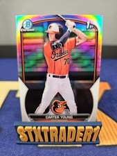 2023 Bowman Chrome Carter Young 1st Refractor /499  #BCP-183 Orioles
