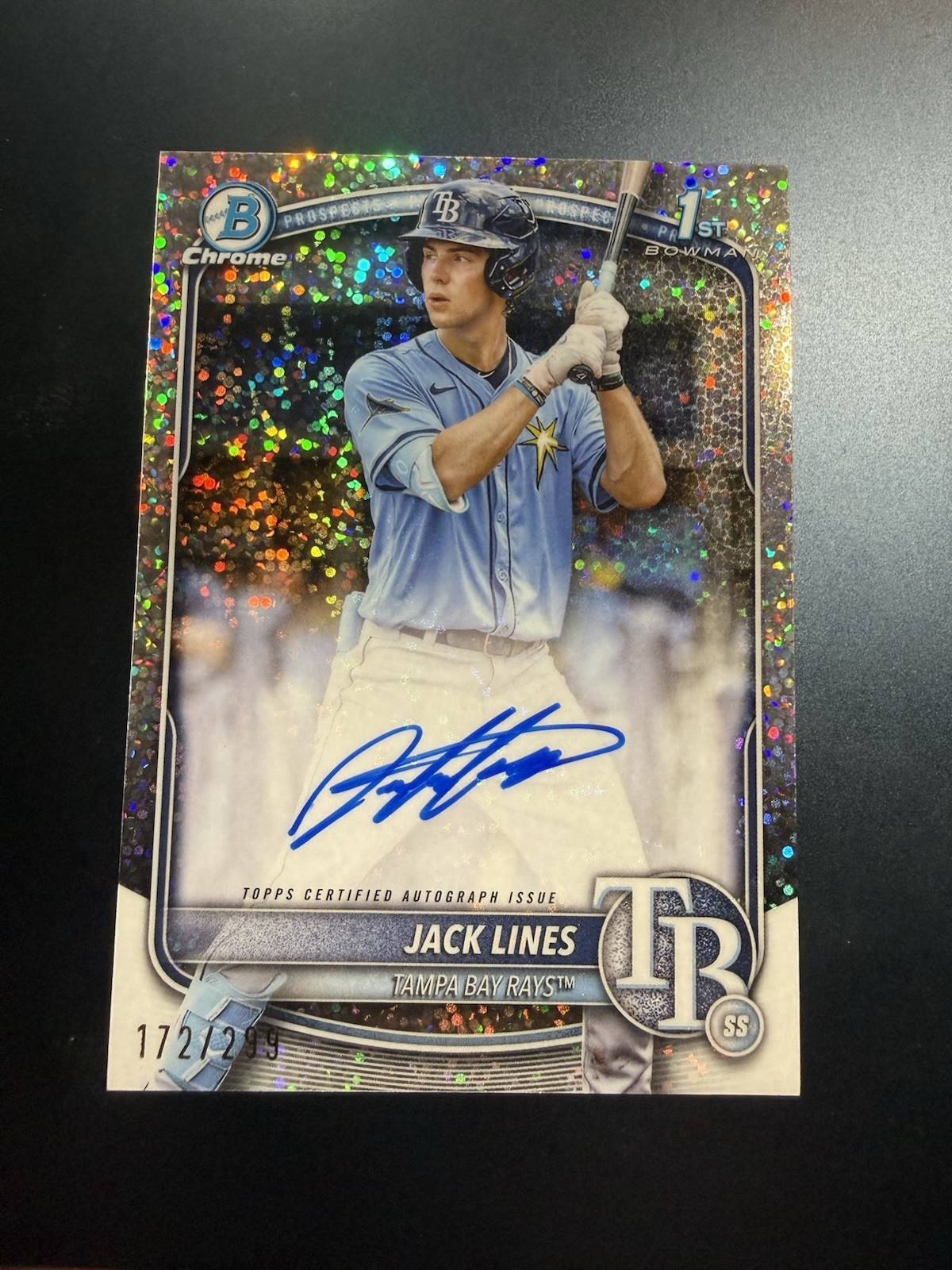 Jack Lines 2025 Bowman Chrome Prospects 1st Autograph Speckle /299 #CPA-JLI Auto