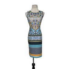 Clover Canyon colorful sleeveless fitted mini dress size small