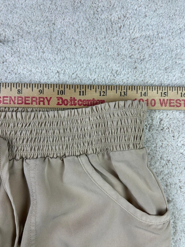 Pantalones Nurture para mujer pierna media ancha cintura elástica cordón bolsillos informales Foto 3 de 4