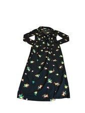 ASOS Long Black Floral Dress 6