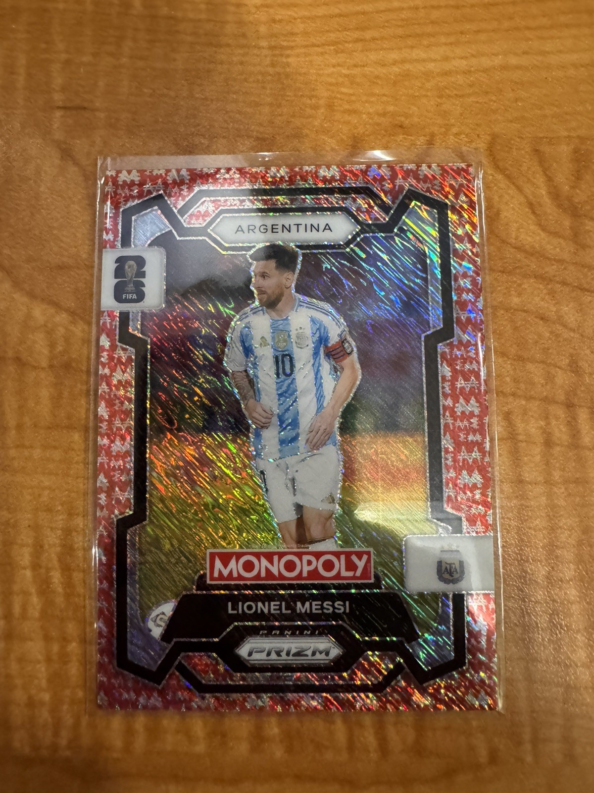 LIONEL MESSI 2026 PANINI PRIZM FIFA WORLD CUP MONOPOLY 100 BIG RED