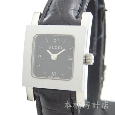 Gucci 1500L Square Black Quartz Damenuhr gebraucht aus Japan