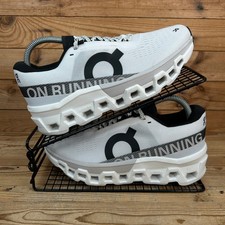 On Running Trainers Womens UK 6 Cloudmonster 2 White Black Road Running Shoes