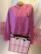 Victorias Secret Pink Hoodie Cropped Logo P Chest XL Pink