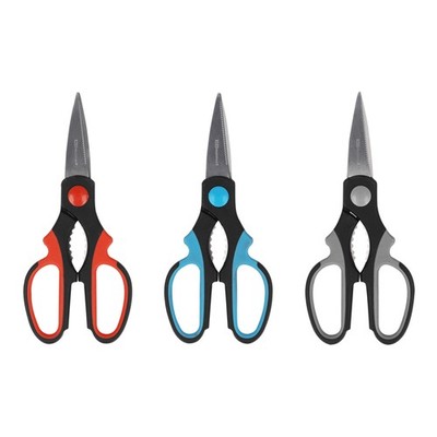 Haushaltsscheren Set, 3 Stück, Edelstahl, Rot Blau Grau, 20,5 x 8,3 cm, 794365