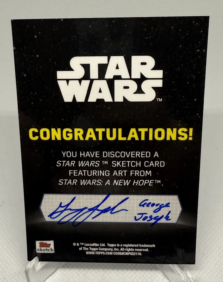Topps Star Wars: A New Hope Han Solo Sketch by George Joseph - Image 2 of 2