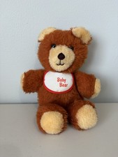 Fisher Price Vintage Baby Bear Plush Cute With Bib 1984