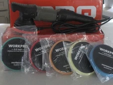 NEW Combo Chemical Guys Orbital Polisher TORQ22D W/ new set Workpro 6.5 Pads