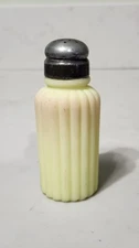 Antique Ribbed Burmese Art Glass Shaker