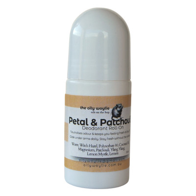 Natural Roll On Deodorant Aluminium Free Petal & Patchouli 50ml NEW
