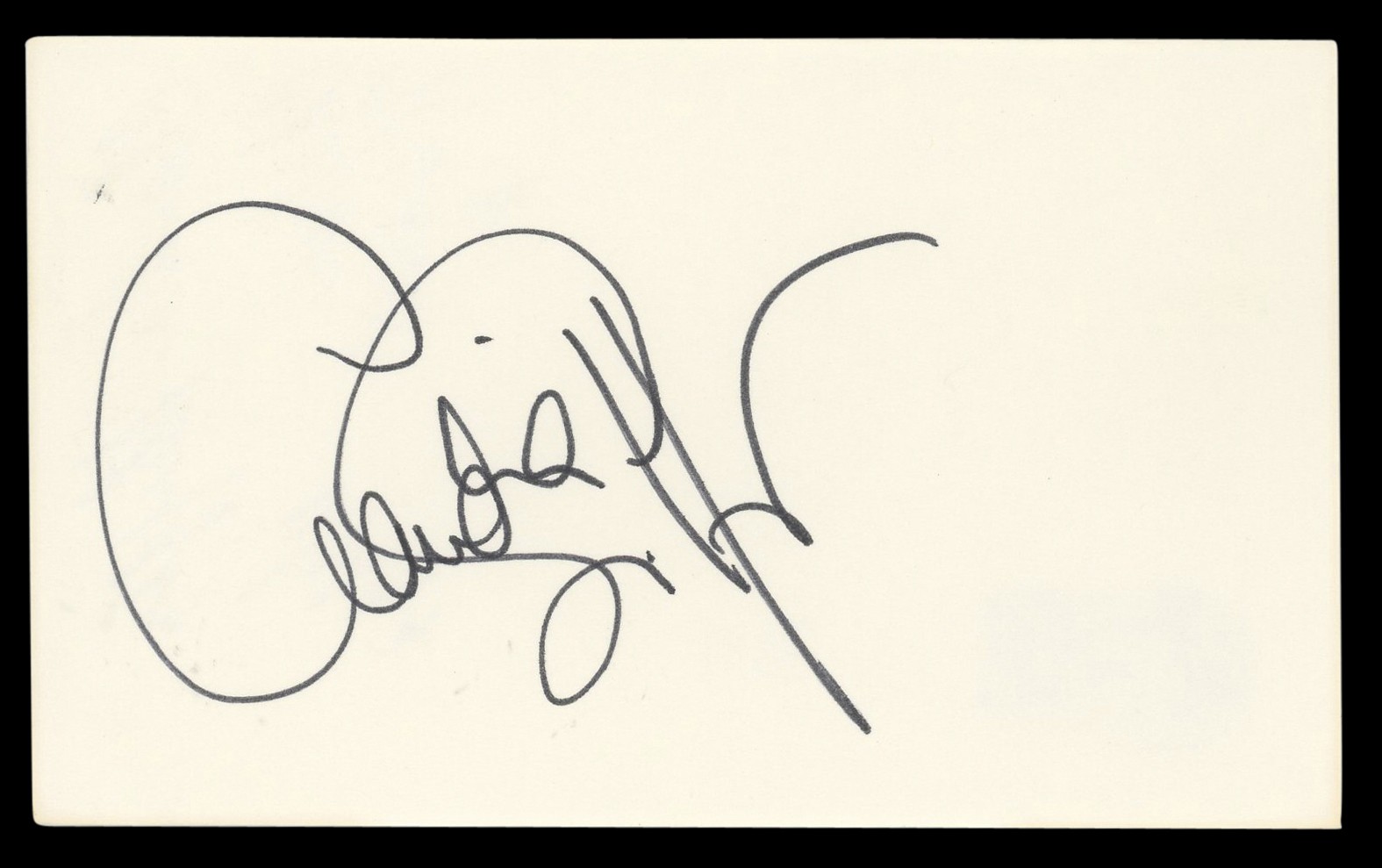 Claudia Schiffer Love Actually Authentic Signed 3x5 Index Card BAS #BL98494 