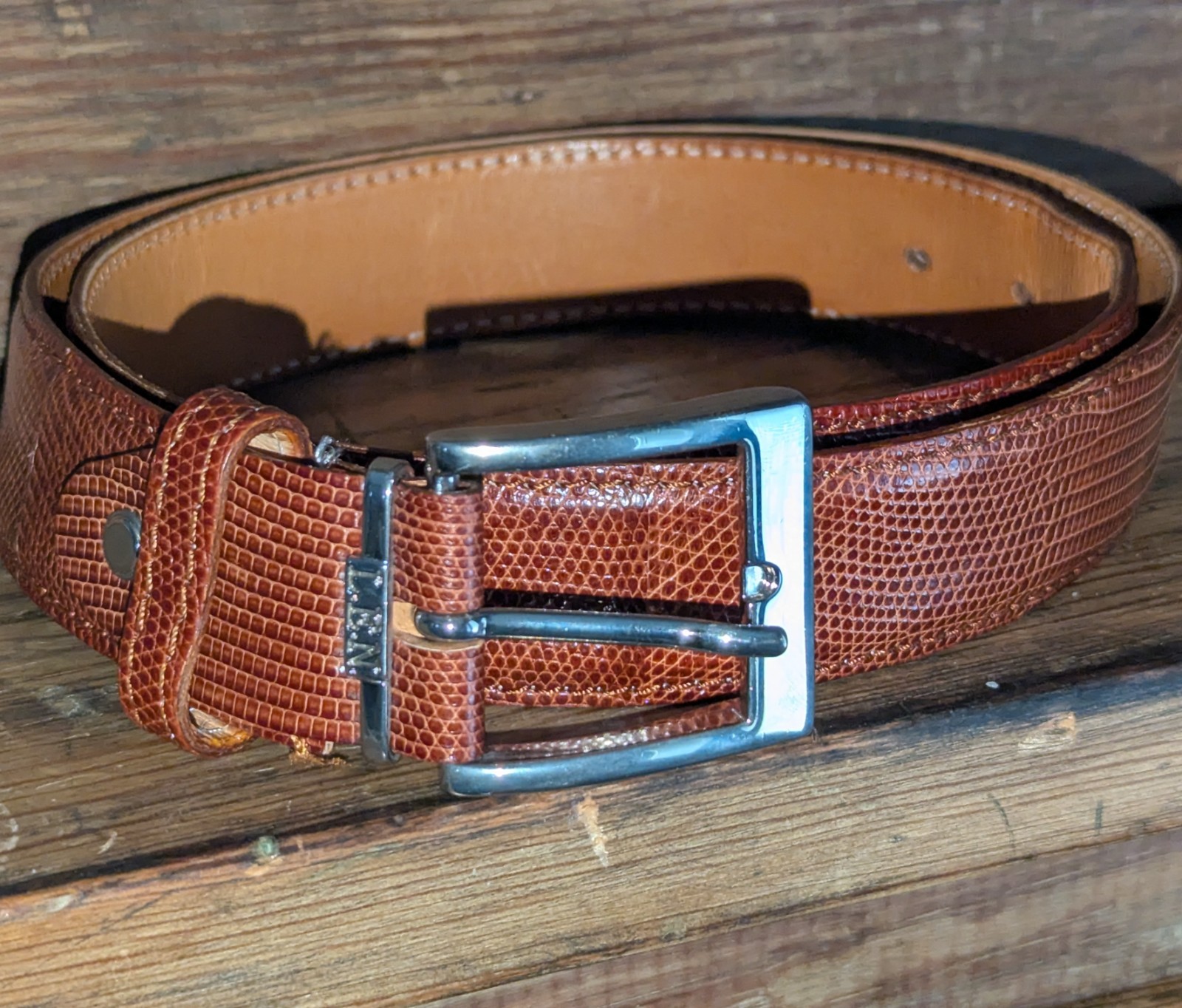 LEN Lifestyle Brown JAVA / Ring LIZARD Leather Sz… - image 7