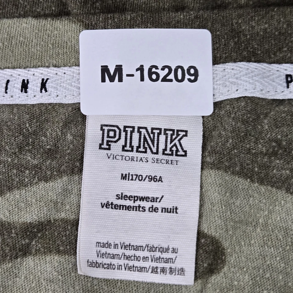 Ropa de dormir Victoria's Secret ROSA para mujer M verde camuflaje grunge manga corta Foto 2 de 4