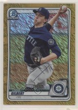 2020 Bowman Chrome Prospects Gold Shimmer Refractor /50 Logan Gilbert 00k5