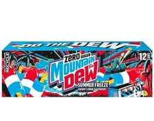 Mountain Dew Summer Freeze Zero Sugar Soda Pop 12pk - Discontinued 