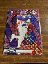 2025 Panini Mosaic Pink Camo Prizm Tai Felton Rookie Card #329 Vikings