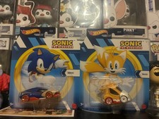 2 pack Hot Wheels Character Cars Sonic the Hedgehog Sonic  Tails Diecast 2022
