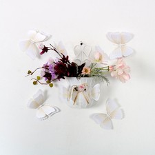 12pcs 3D Butterfly Wall Stickers Fresco Stickers for Room White
