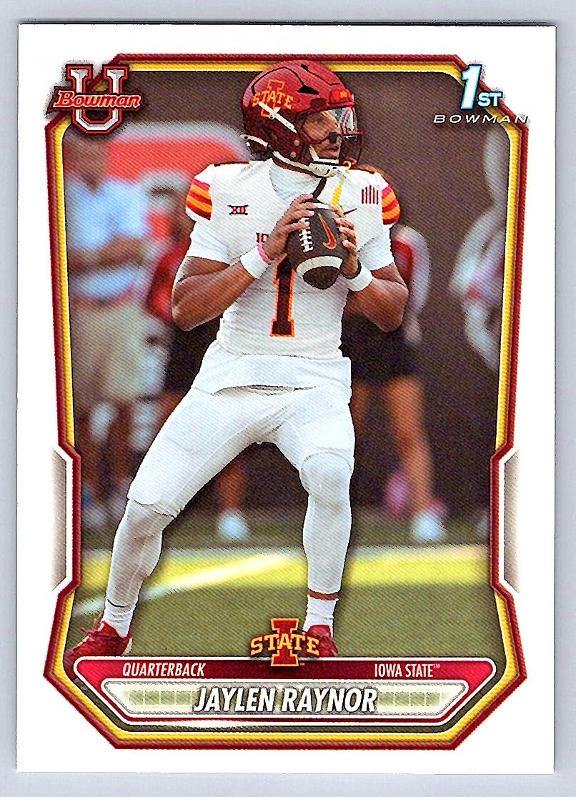 2026 Bowman Football Base # BPP-11 Jaylen Raynor - Iowa State