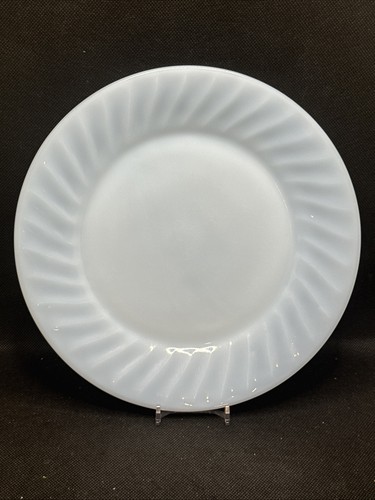Vintage FIRE KING BLUE AZURITE SWIRL 9” Dinner Plate Set 5 - Picture 5 of 13