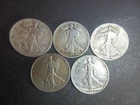 5 Different Walking Liberty Silver Half Dollars