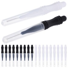 Reusable Brow Brush Tool with Caps 60Pcs Micro Eyebrow Lamination Brush Set