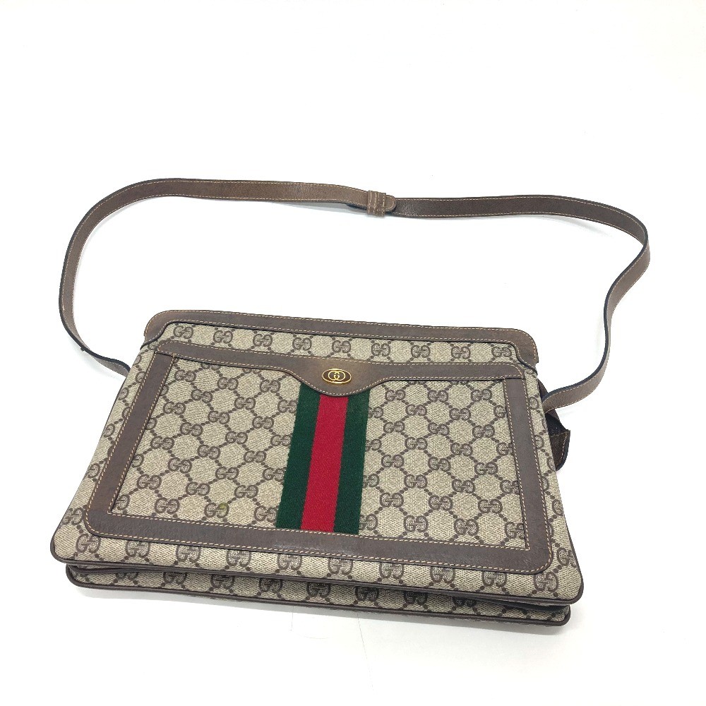 GUCCI 010・378 Sherry line Old Gucci bag Crossbody Shoulder Bag