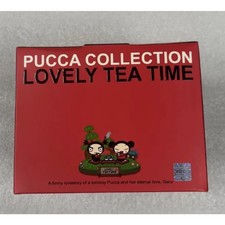 Preciosa figura de acción coleccionable Pucca Collection Tea Time linda figura de tendencia