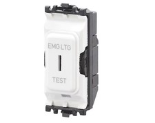 MK GRID PLUS 20A GRID DP KEY SWITCH WHITE WITH COLOUR-MATCHED INSERTS