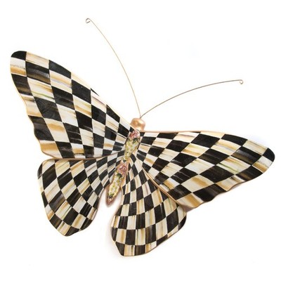 MACKENZIE-CHILDS Courtly Check Butterfly - Hanging Wall Decor Black & White