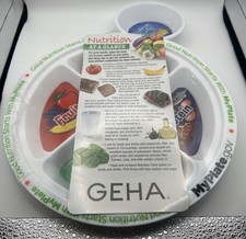 Kids Good Nutrition Plastic 5 Sections Divided Plate BPA Free, Microwave Safe