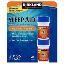 Kirkland Signature Sleep Aid Doxylamine Succinate 25mg Tablets, 192 Count