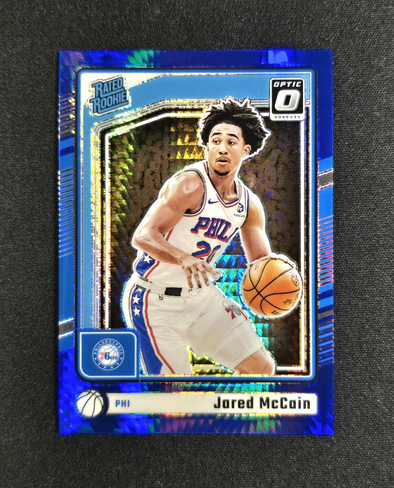 Jared McCain 2024-25 Panini Donruss Optic Rookie RC Hyper Blue Prizm /175 / #270