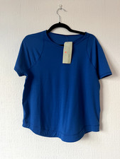 NWT Sweaty Betty Aquatic Blue Breathe Easy Mesh T-Shirt Medium RRP 78