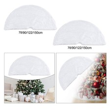 Jupe d'arbre de noël en peluche blanche, décoration de noël pour l'extérieur