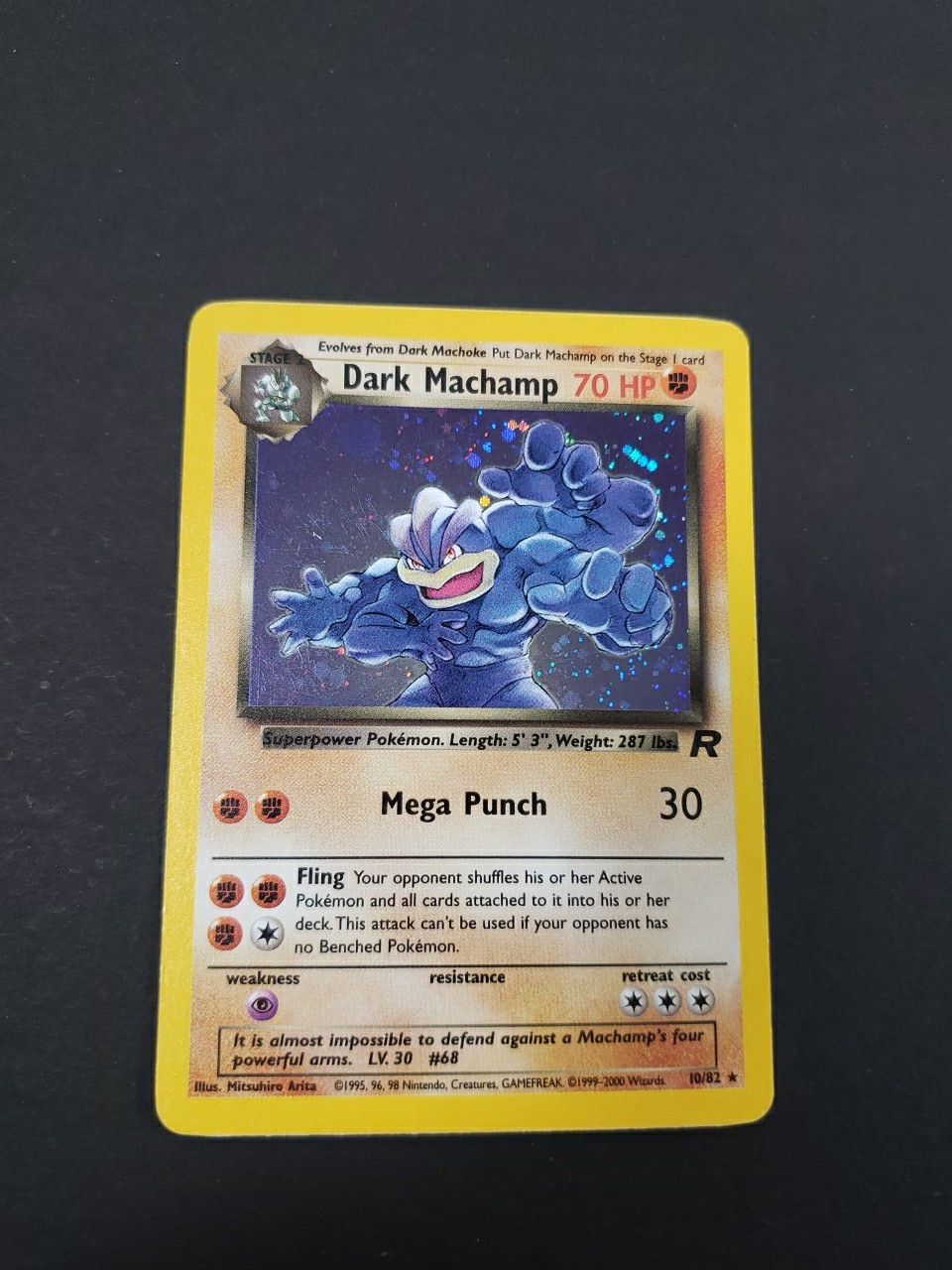 Dark Machamp 10/82 Team Rocket Holo