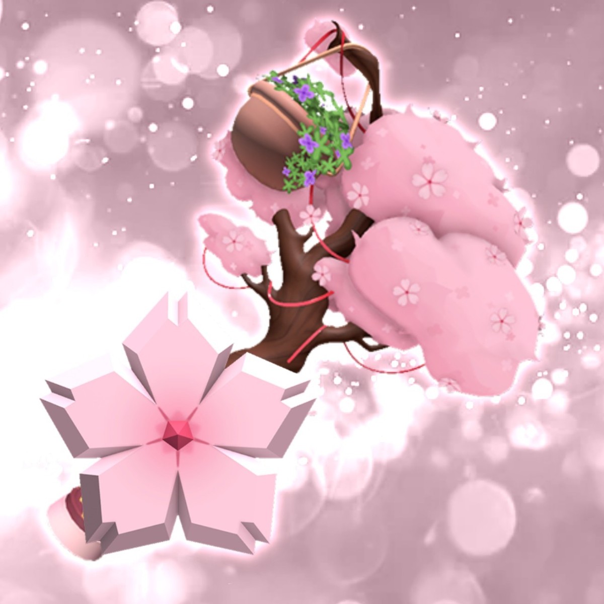 Flee The Facility Cherry Blossom Tree Set FAST DELIVERY FTF Used