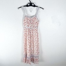 URBAN OUTFITTERS Dallas Floral Prairie Lined Lace Ribbon Smocked Maxi Dress XS