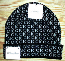 MENS CALVIN KLEIN BLACK BEANIE HAT ONE SIZE
