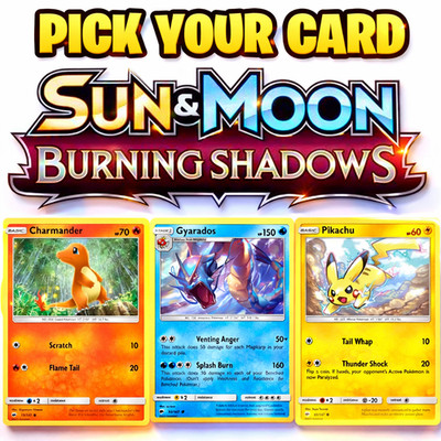 Sun & Moon: Burning Shadows Singles - Pick & Choose Your Card (Base, Holos)