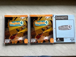 BJU PRESS English 4 Teacher's Guide & Assessment Answer Key Good Condition