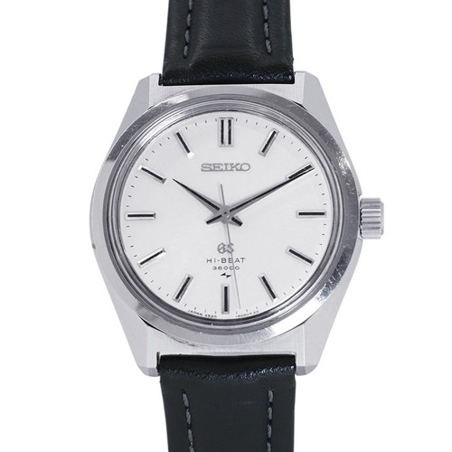 SEIKO Grand Seiko Hi-Beat 36mm Stainless Steel/Leather White Dial 4520-8000