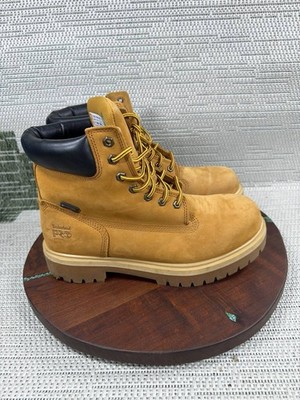 Timberland Pro Boot Mens Size 10.5 Wide Direct Attach Soft Toe Work Wheat Nubuck