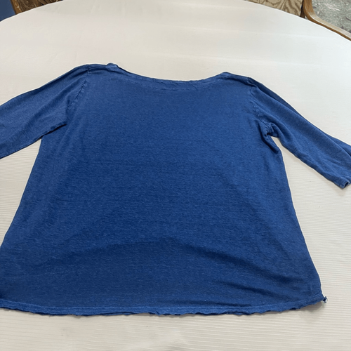 120% Lino Women’s Cobalt Blue Blouse Top Size XL - Picture 6 of 7