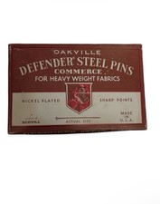 Vintage Defender Steel Sewing Pins No 24 Pins Oakville Defender Steel Pins